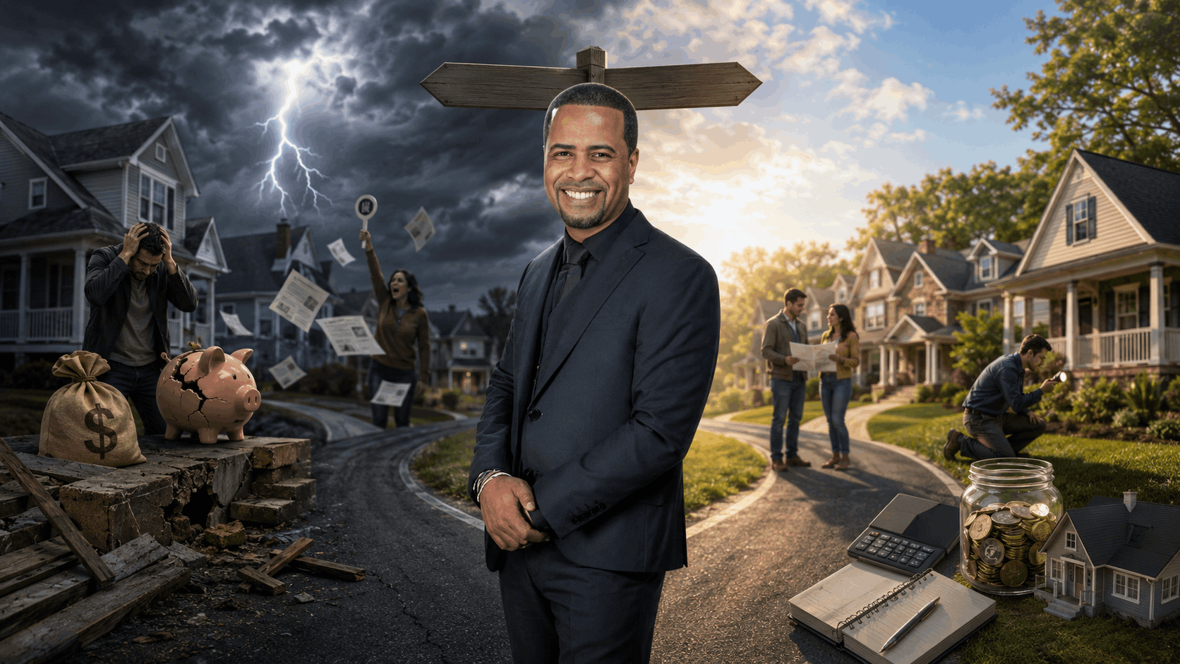 North Jersey first-time home buyer choosing between rushed bidding and a prepared path with pre-approval, inspection, budgeting, and savings.
