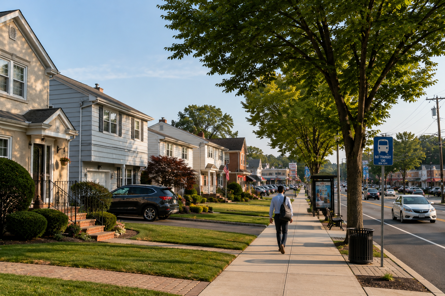 Fair Lawn, NJ neighborhood with varied homes, commuter access, shopping, and Bergen County convenience.