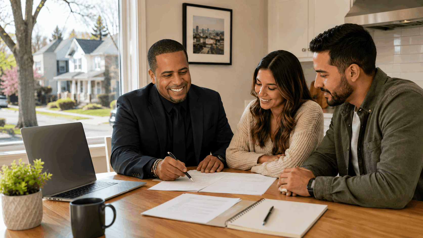 First Time Home Buyer Programs NJ 2026 graphic by Johnny Rodriguez Realty showing a realtor portrait, buyer consultation, and homebuyer assistance options in New Jersey.