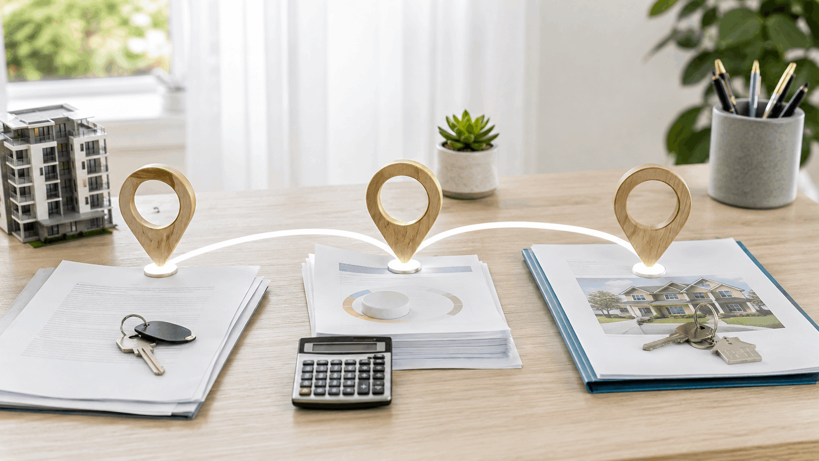 New Jersey first-time homebuyer timeline with renting, credit rebuilding, and ready-to-buy milestones on a bright real estate desk.