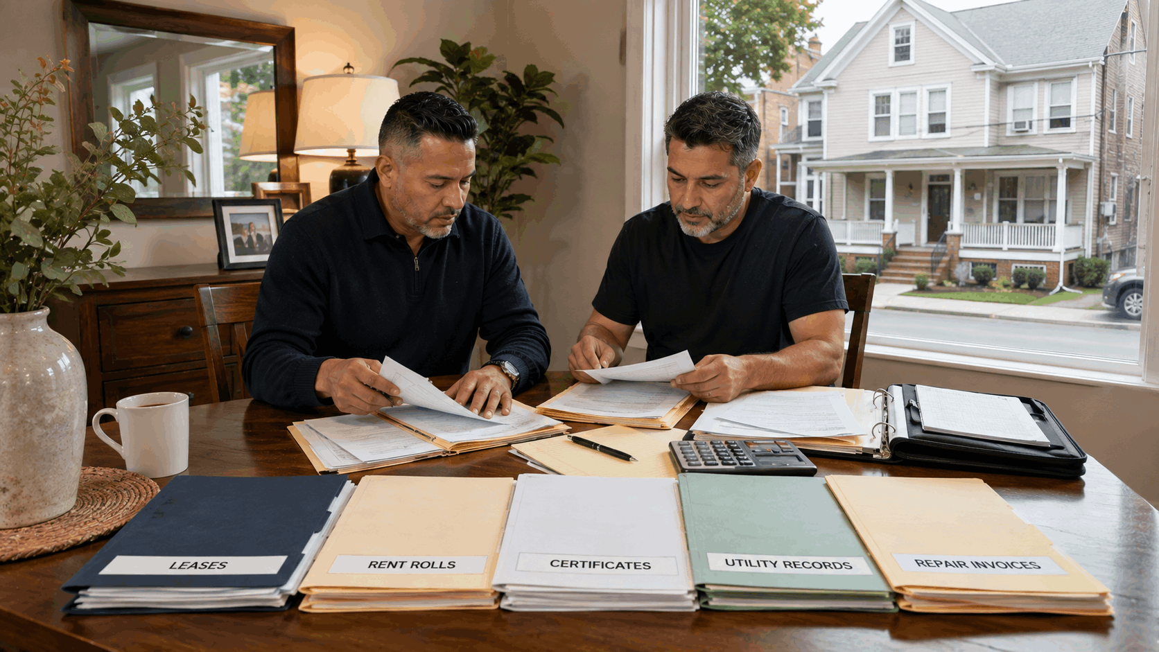 Paterson multi-family property owner and North Jersey real estate professional organizing leases, rent rolls, utility records, certificates, and repair invoices before listing the home.