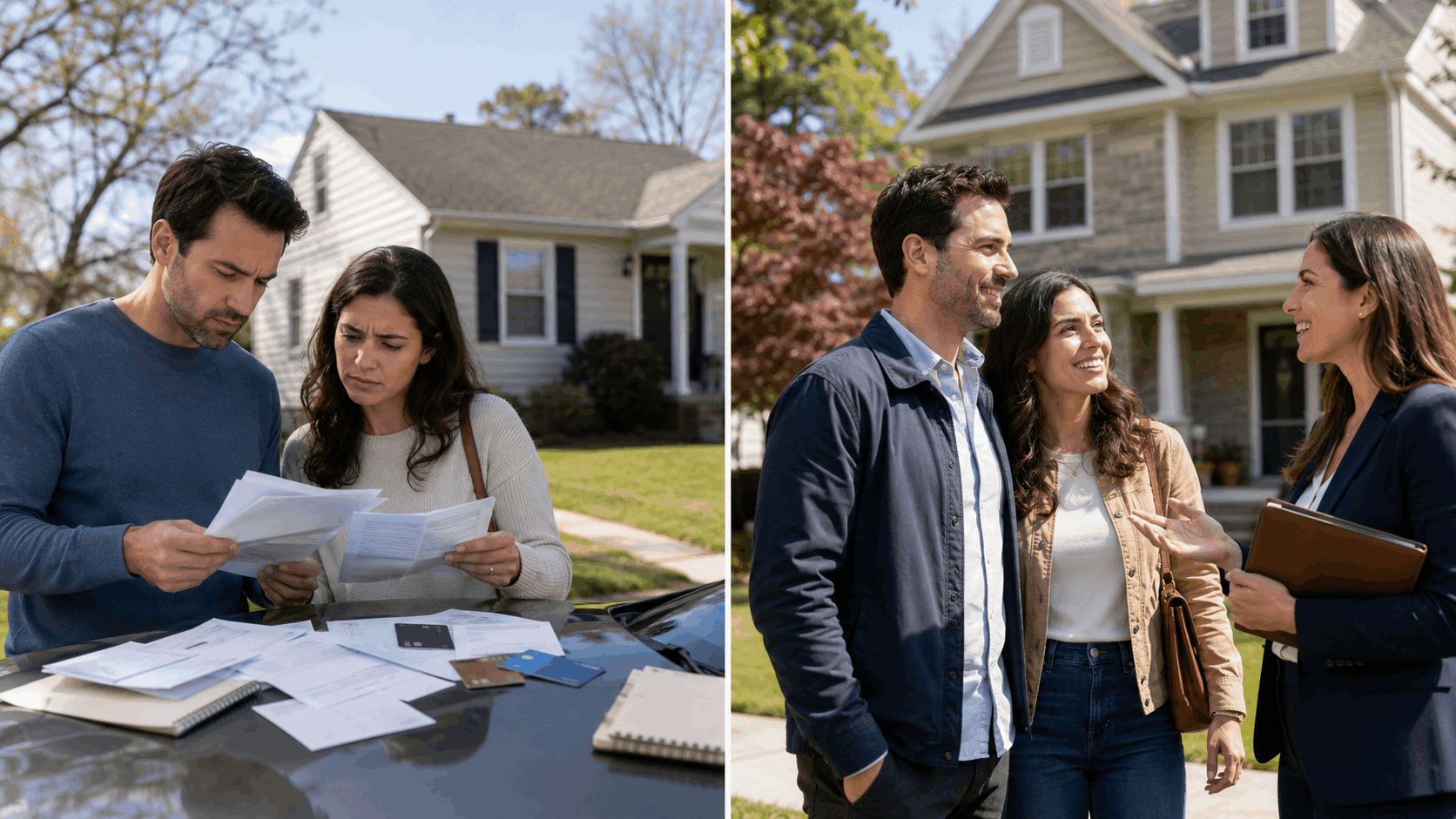 New Jersey homebuyers comparing the impact of monthly debt on purchasing power before and after reducing financial obligations.