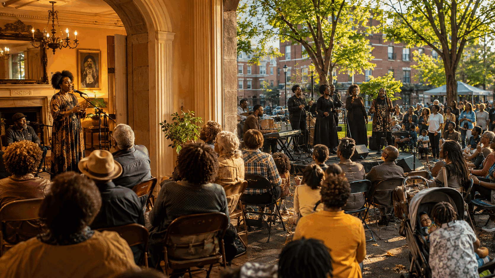 North Jersey cultural weekend featuring live storytelling inside a historic home and an outdoor gospel celebration in Jersey City.