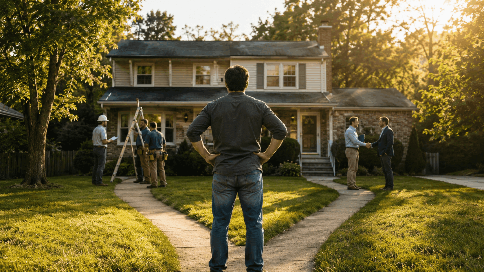 North Jersey homeowner chooses between completing permit inspections with contractors or selling the property as-is to an experienced investor.