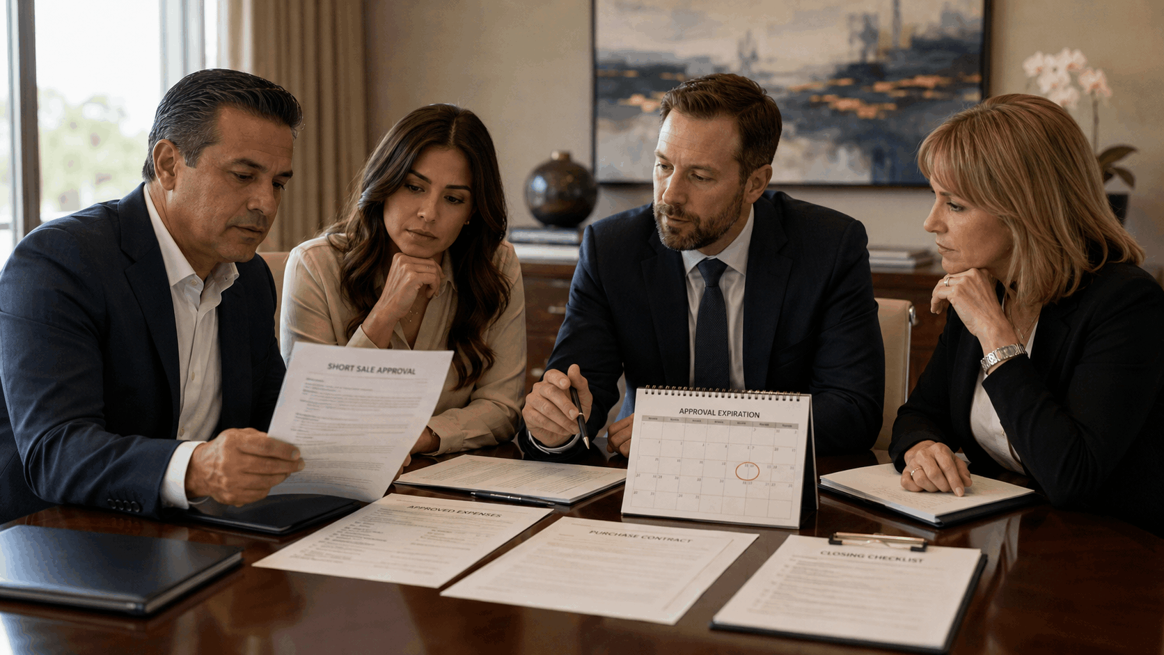 Johnny Rodriguez, a buyer, mortgage professional, and attorney reviewing short sale approval terms, deadlines, expenses, and closing requirements.