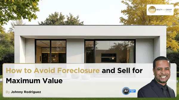 How to Avoid Foreclosure and Sell for Maximum Value,Johnny Rodriguez
