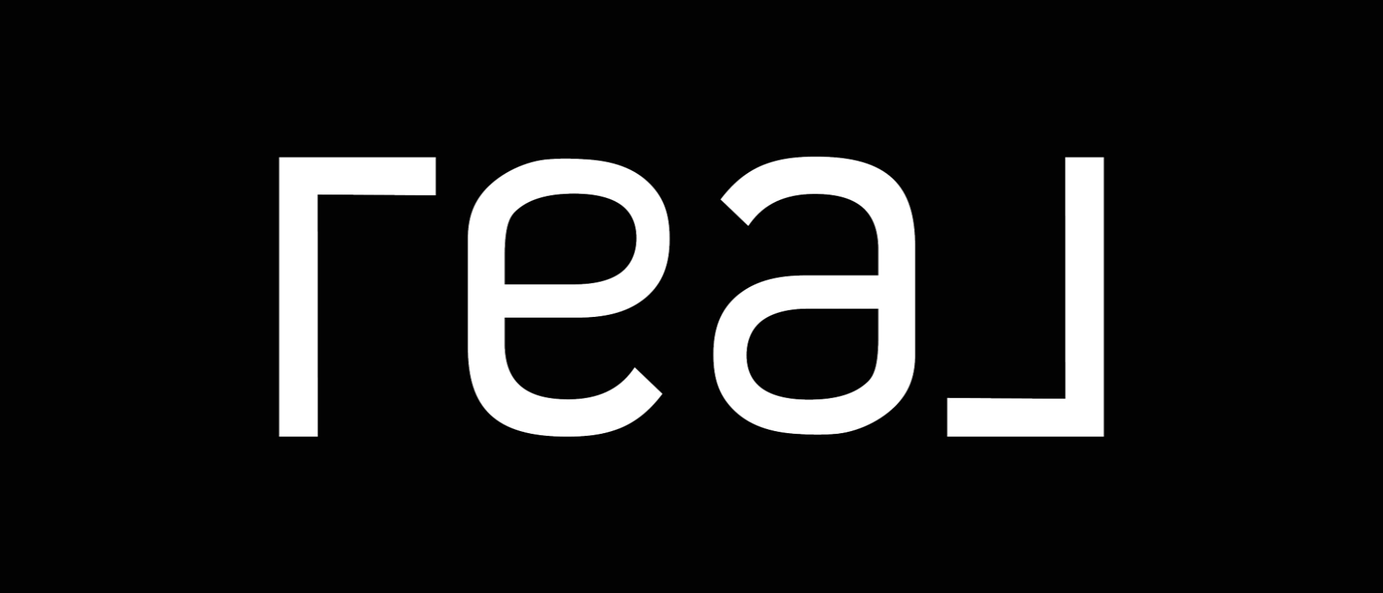 Real Logo Knockout Black with White Wordmark