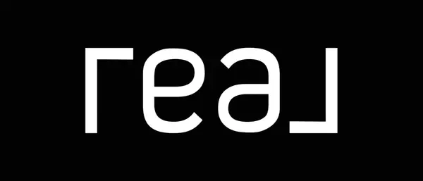 Real Logo Knockout Black with White Wordmark