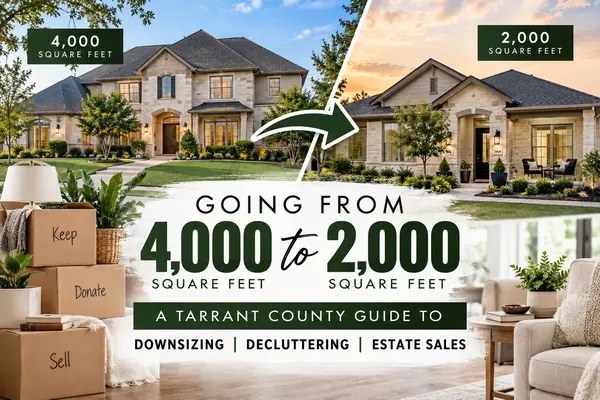 Going from 4,000 to 2,000 Square Feet: A Tarrant County Guide to Downsizing, Decluttering & Estate Sales
