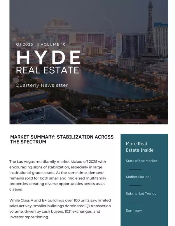 Las Vegas Multifamily 2025 Q1 Newsletter & Market Report