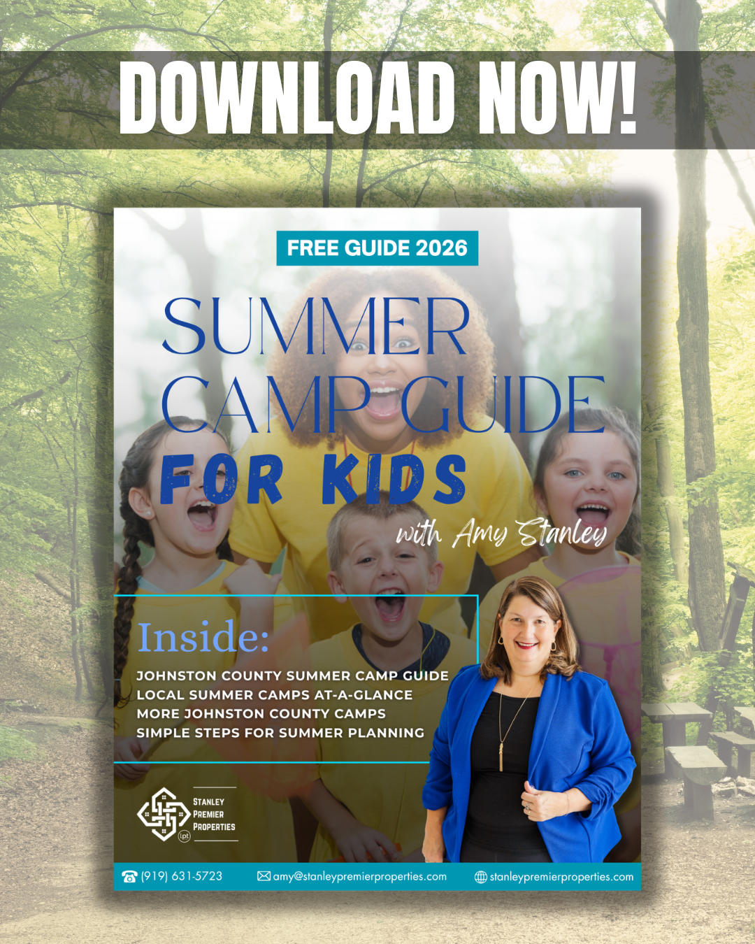 A free limited-time Johnston County Summer Camp Guide for kids, created to help local families find summer camp options, dates, pricing, and registration links in Johnston County, NC.