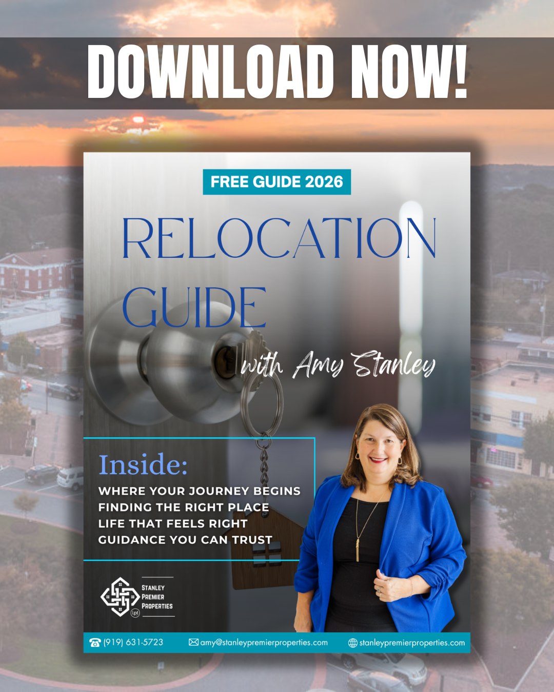 A free limited-time relocation guide to Johnston County, NC, created to help families explore local housing, schools, jobs, restaurants, and community resources before making a move.