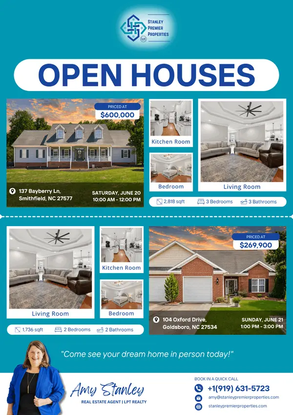 Open Houses This Weekend: Smithfield & Goldsboro Homes to Tour