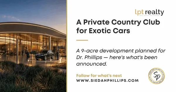 feature image of A Private Country Club for Exotic Cars Is Coming to Dr. Phillips