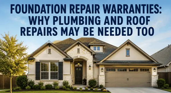 feature image of Foundation Repair Warranties: Why Plumbing and Roof Repairs May Be Needed Too