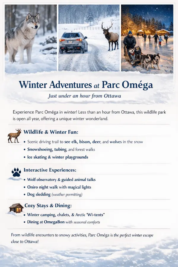 Omega Park in Winter: An Easy Day Trip from Ottawa