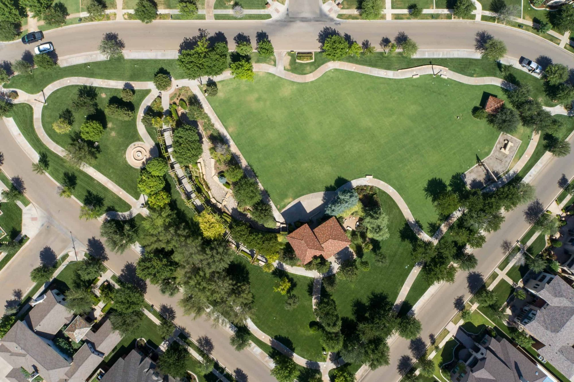 New community park area in a Central Texas suburb.