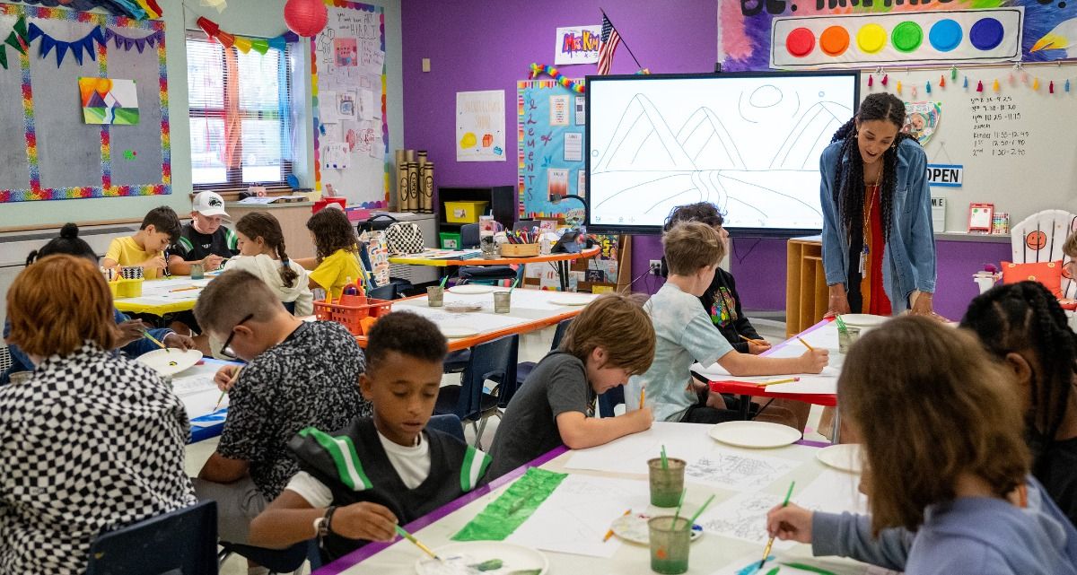 Students in classroom (Leander ISD area)