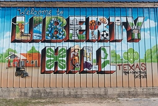 Liberty Hill neighborhood streetscape