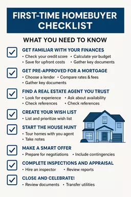 feature image of First-Time Homebuyer Checklist: What You Need to Know