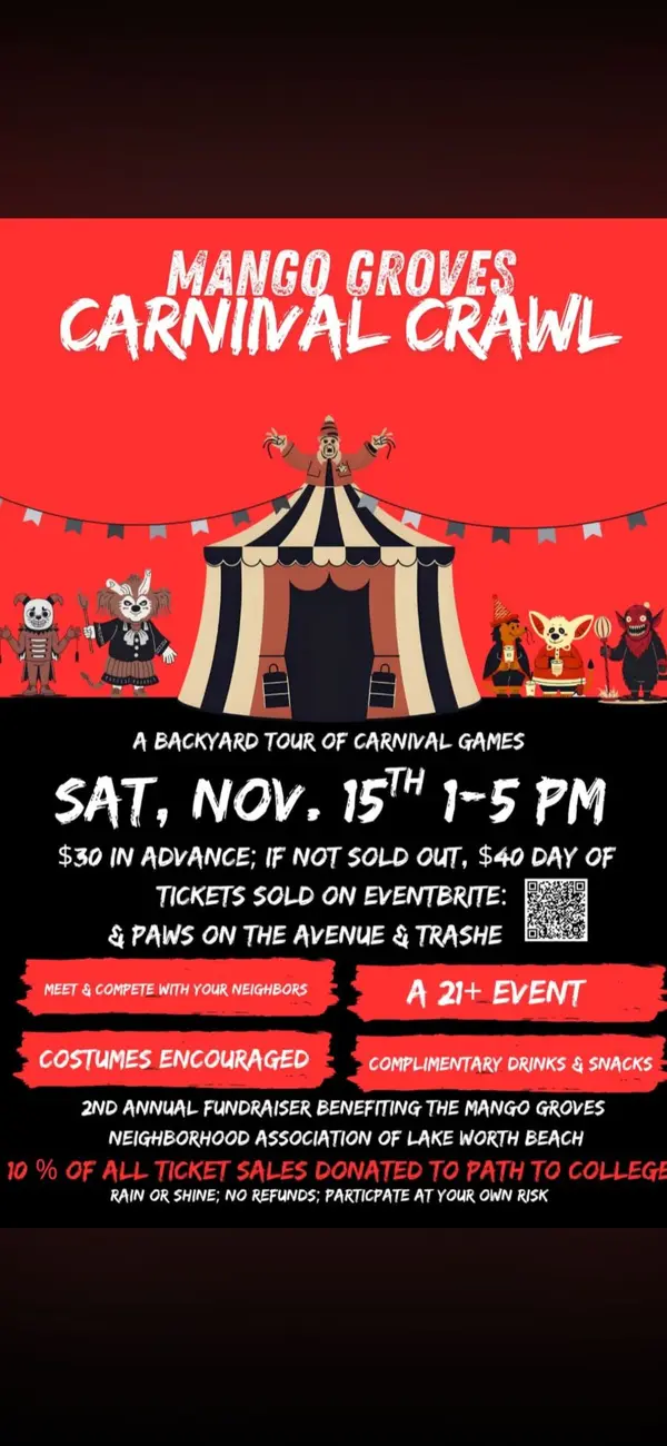 Mango Groves Carnival Crawl Returns to Lake Worth Beach November 2026