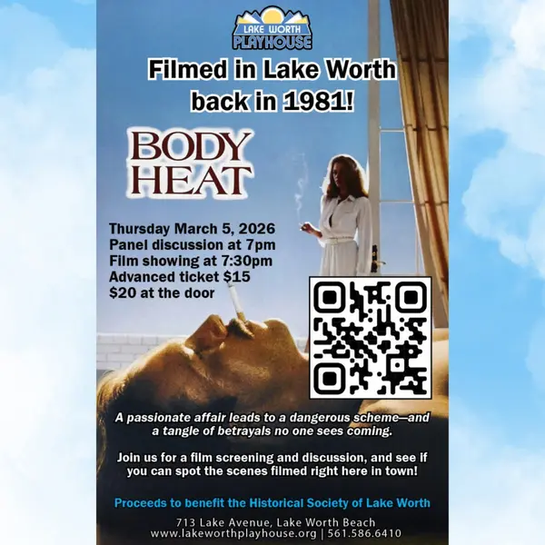  Body Heat (1981) Filmed in Lake Worth Beach – Special Screening at Lake Worth Playhouse 2026,Twins Selling The Palm Beaches