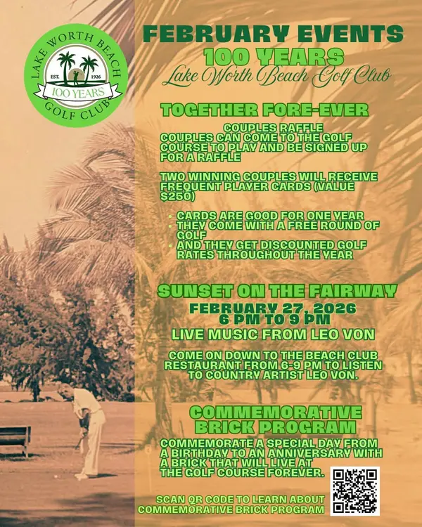 Lake Worth Beach Golf Club Celebrates 100 Years – February 2026 Events,Twins Selling The Palm Beaches