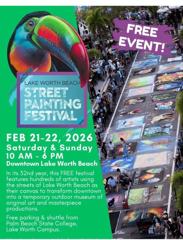 Lake Worth Beach Street Painting Festival 2026: A Free Downtown Art Weekend You Can’t Miss,Twins Selling The Palm Beaches