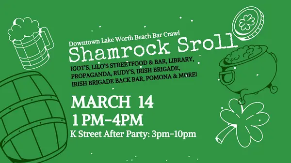 Shamrock Stroll Bar Crawl Returns to Downtown Lake Worth Beach ,Twins Selling The Palm Beaches
