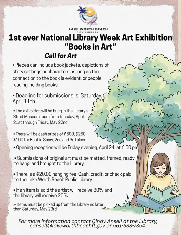 National Library Week Art Exhibition in Lake Worth Beach – “Books in Art”