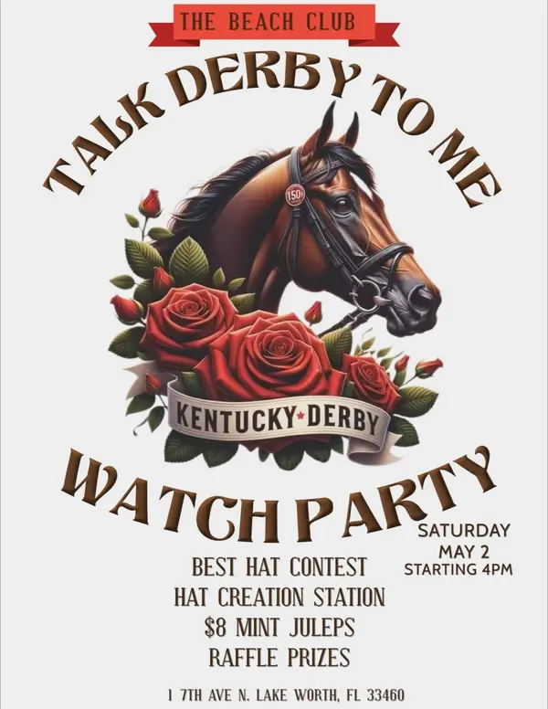Kentucky Derby Watch Party in Lake Worth Beach – May 2 at the Beach Club
