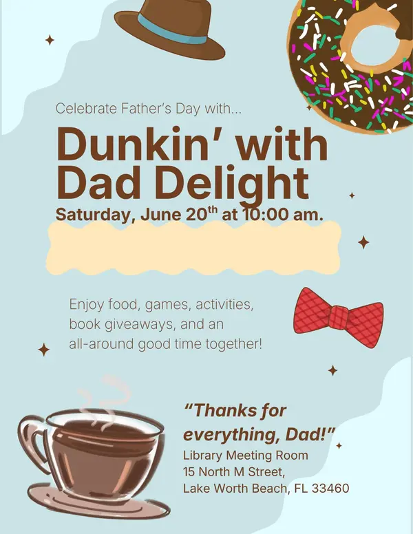 Dunkin’ with Dad Delight in Lake Worth Beach Father's Day