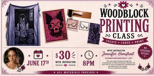 Carve, Create, and Connect: Woodblock Printing Comes to Lake Worth Beach