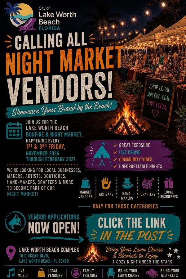 Lake Worth Beach Night Market Vendor Applications Are Now Open