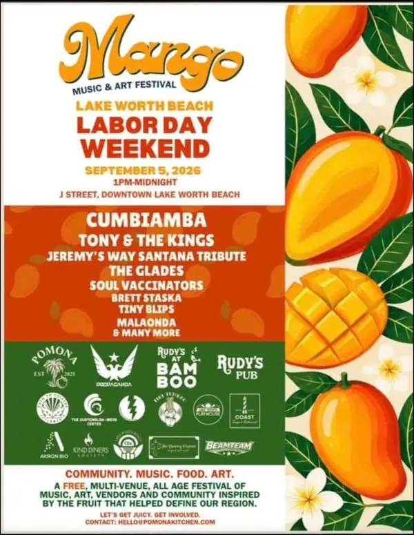 Mango Music & Art Festival Returns to Downtown Lake Worth Beach This Labor Day Weekend