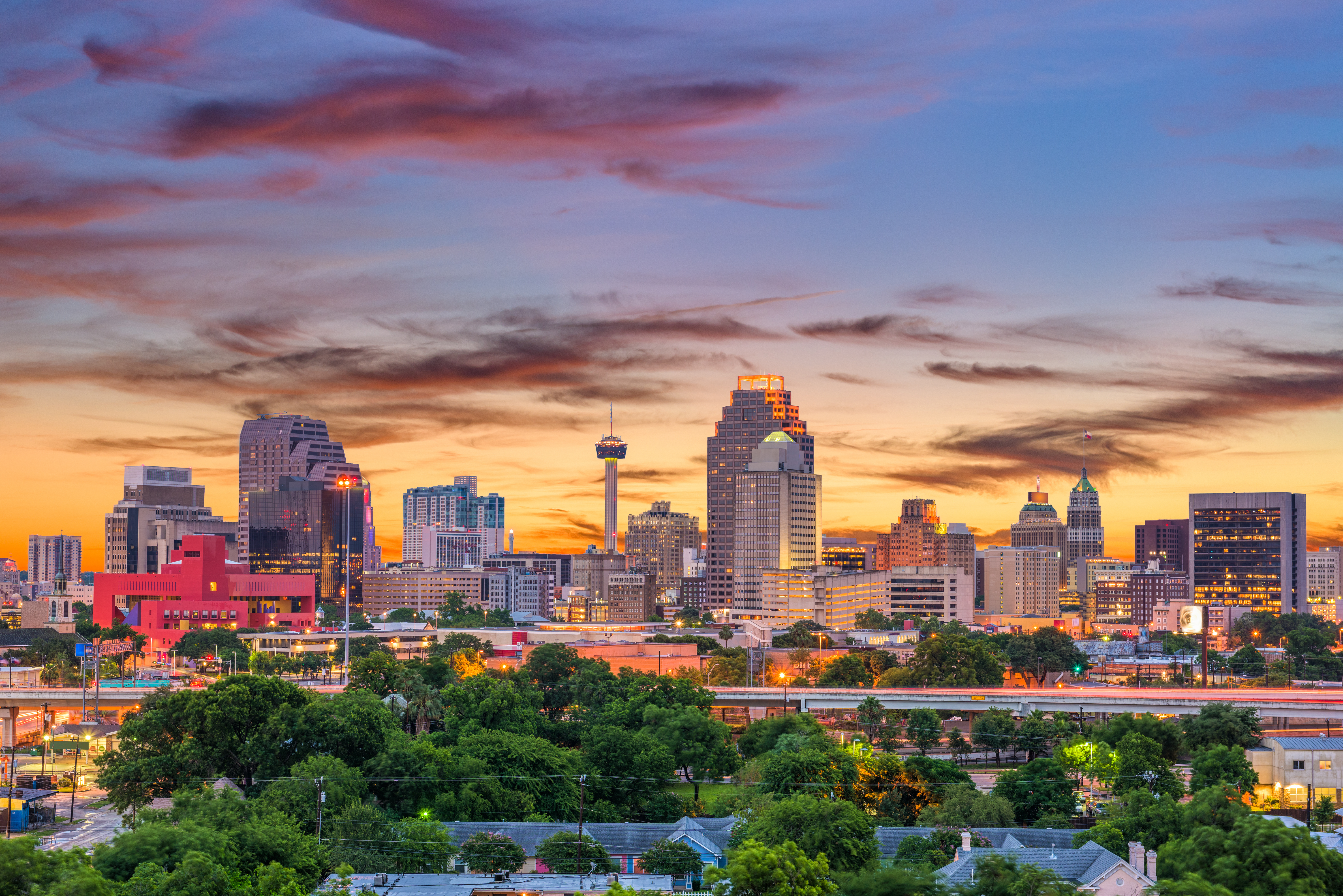 San Antonio, Texas at sunset