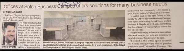 Honored to Be Featured: How Solon Business Campus Is Helping Professionals Work Smarter