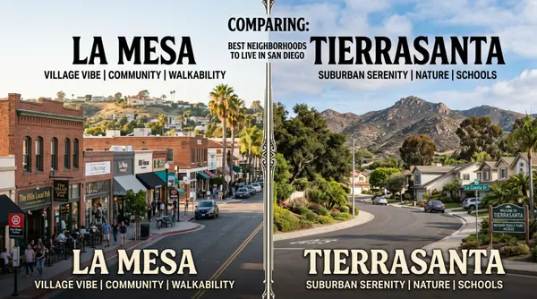 feature image of Best Neighborhoods to Live in San Diego: La Mesa vs. Tierrasanta