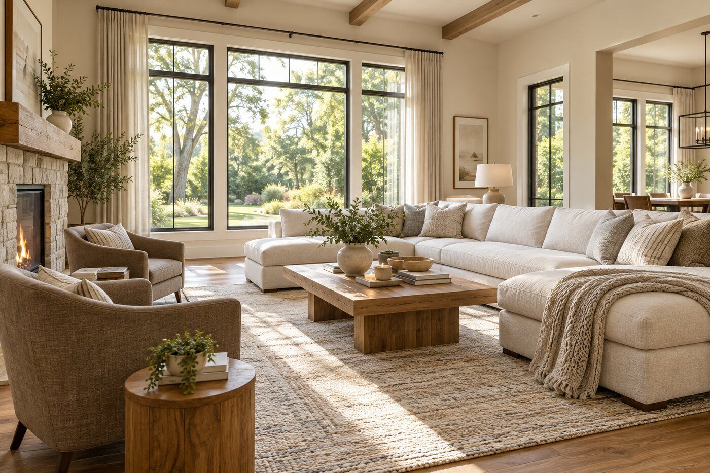 Sunlit living room