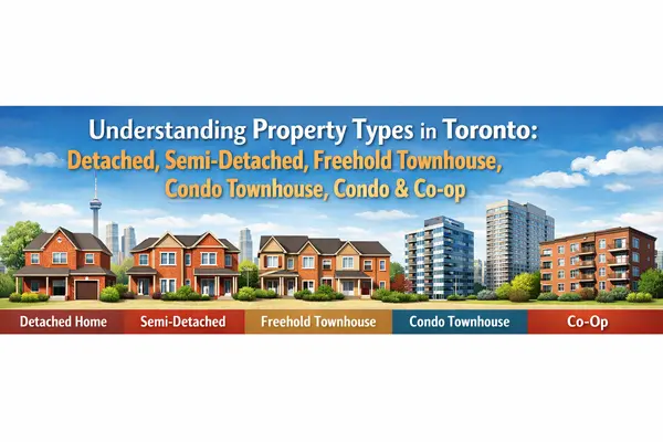 Understanding Property Types in Toronto: Detached, Semi-Detached, Freehold Townhouse, Condo Townhouse, Condo & Co-op,Kaushik Satish
