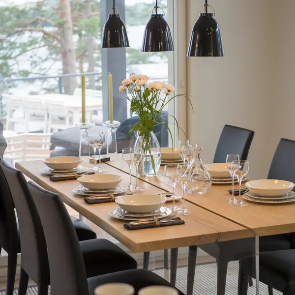 Black Dining Area