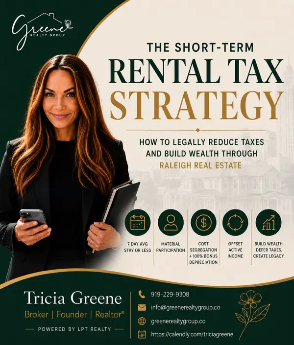 Raleigh Short-Term Rental Tax Strategy | Cost Segregation & Bonus Depreciation Guide (2026)
