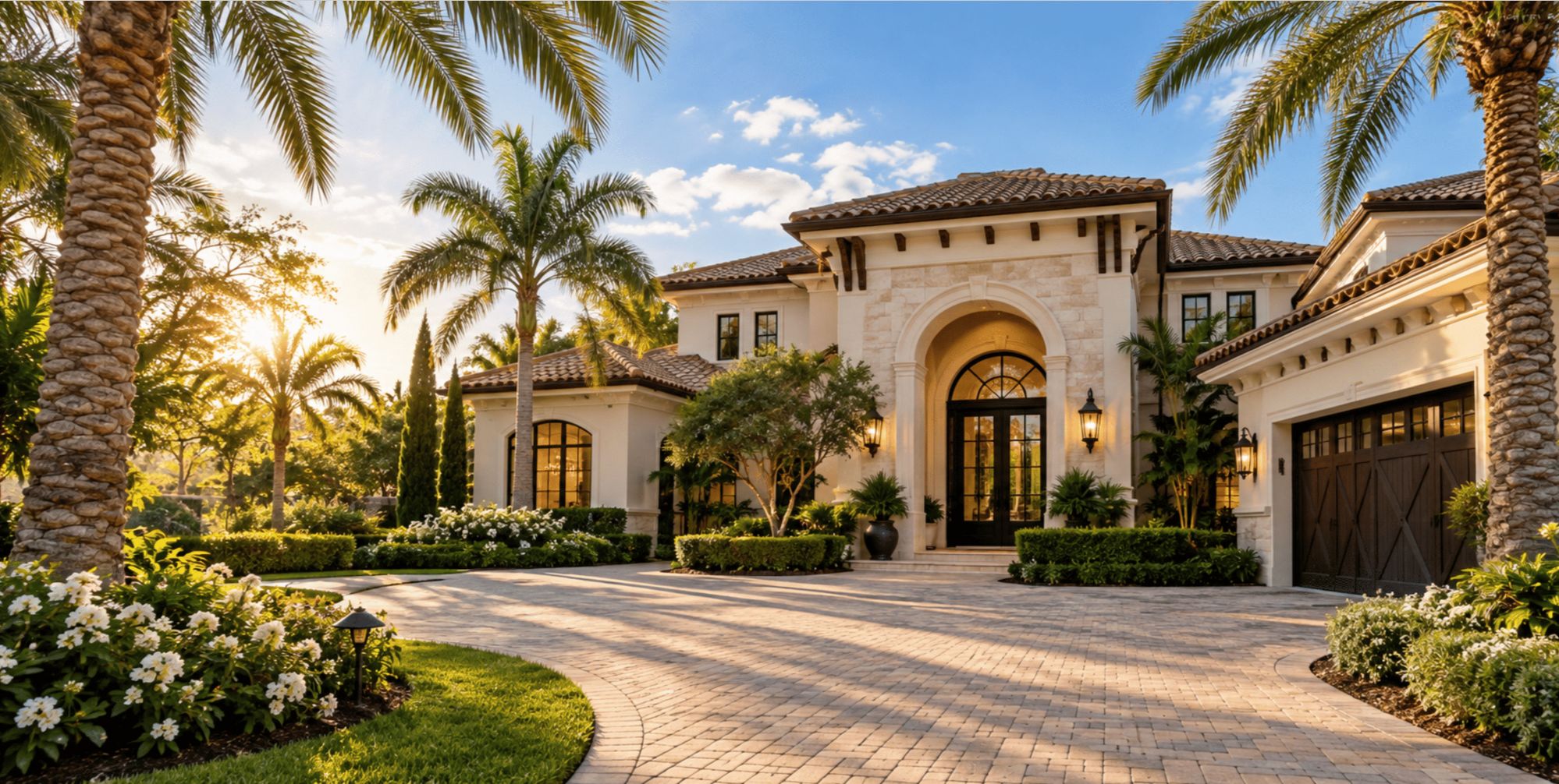 Central Florida home with sophisticated residential architecture and landscaped grounds