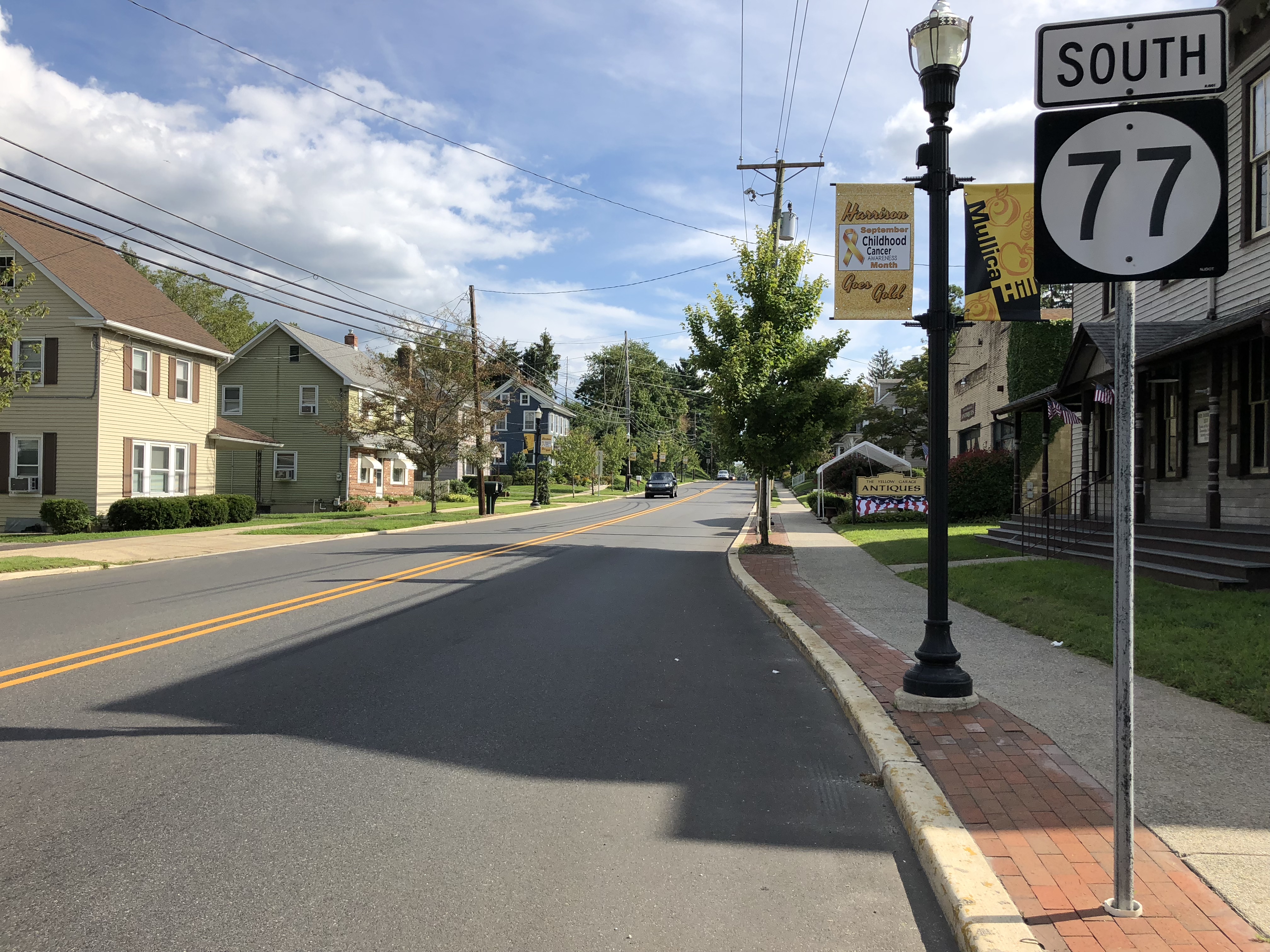 2018-08-25_16_15_57_View_south_along_New_Jersey_State_Route_77_(Main_Street)_just_south_of_New_Jersey_State_Route_45_(Woodstown_Road)_in_Harrison_Township,_Gloucester_County,_New_Jersey