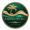 Emerald Shores Collection round logo beach dune's theme written in gold emerald colors luxurious elegant upscale marketing - Edited (2)