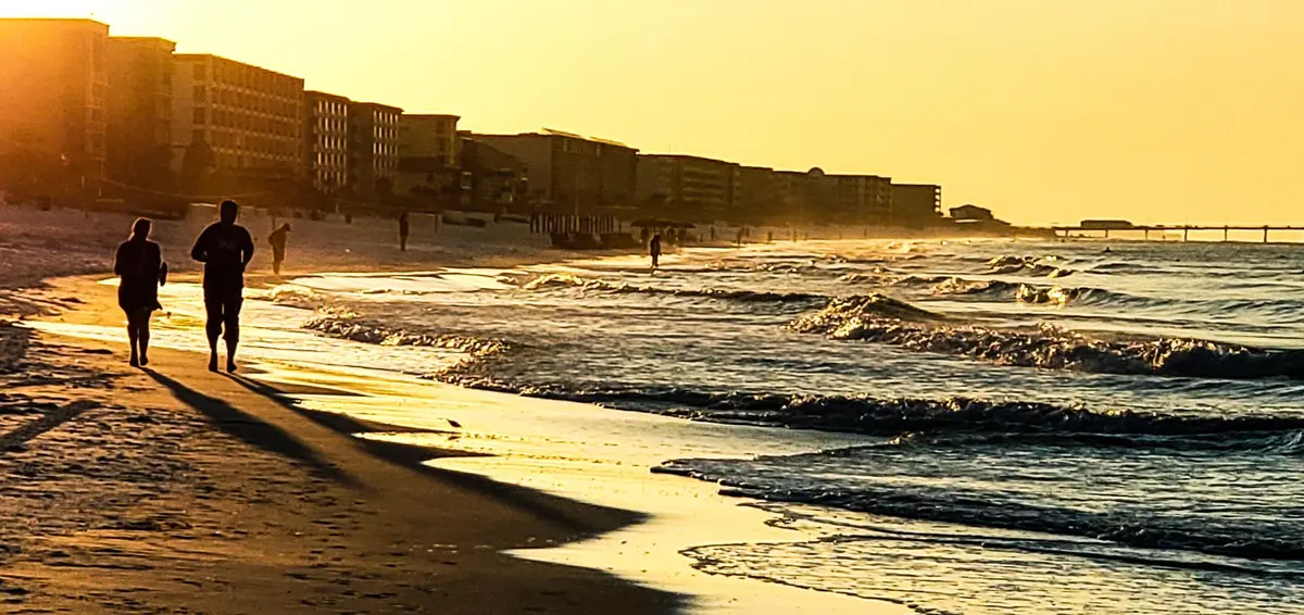 fort walton beach walking on beach