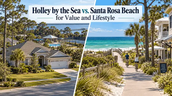 feature image of Holley by the Sea vs. Santa Rosa Beach for Value and Lifestyle