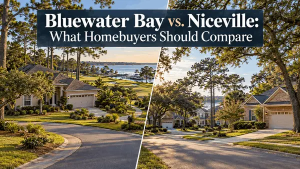 feature image of Bluewater Bay vs. Niceville: What Homebuyers Should Compare