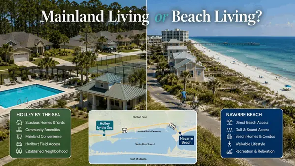 feature image of Holley by the Sea vs. Navarre Beach: Which Is Better for Homebuyers?