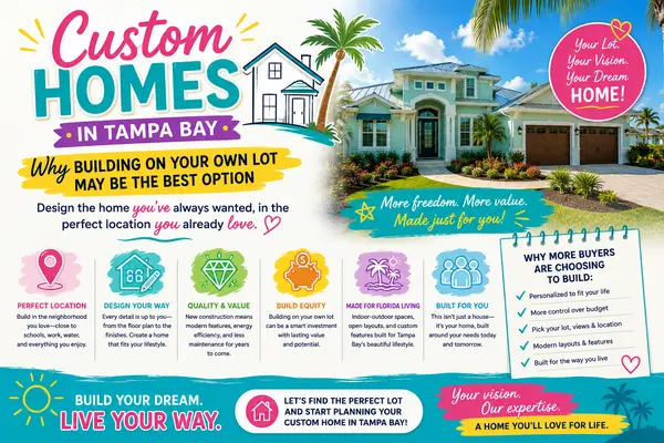 Custom Homes in Tampa Bay: Why Building on Your Own Lot May Be the Best Option,Kristie King